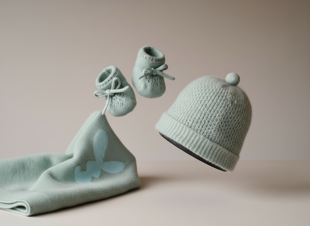 Cashmere Set für Babys (turquoise)