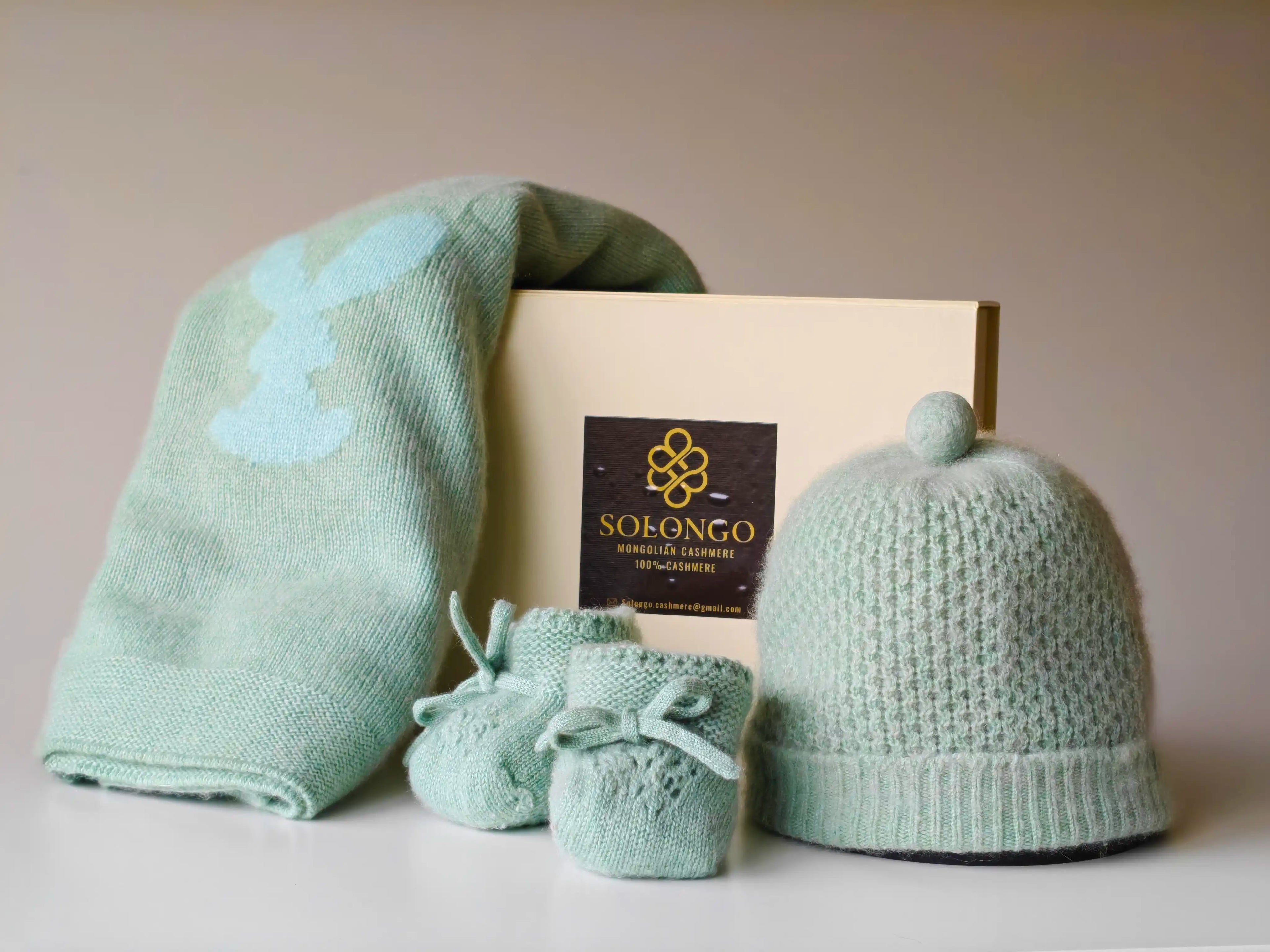 Cashmere Set für Babys (turquoise)