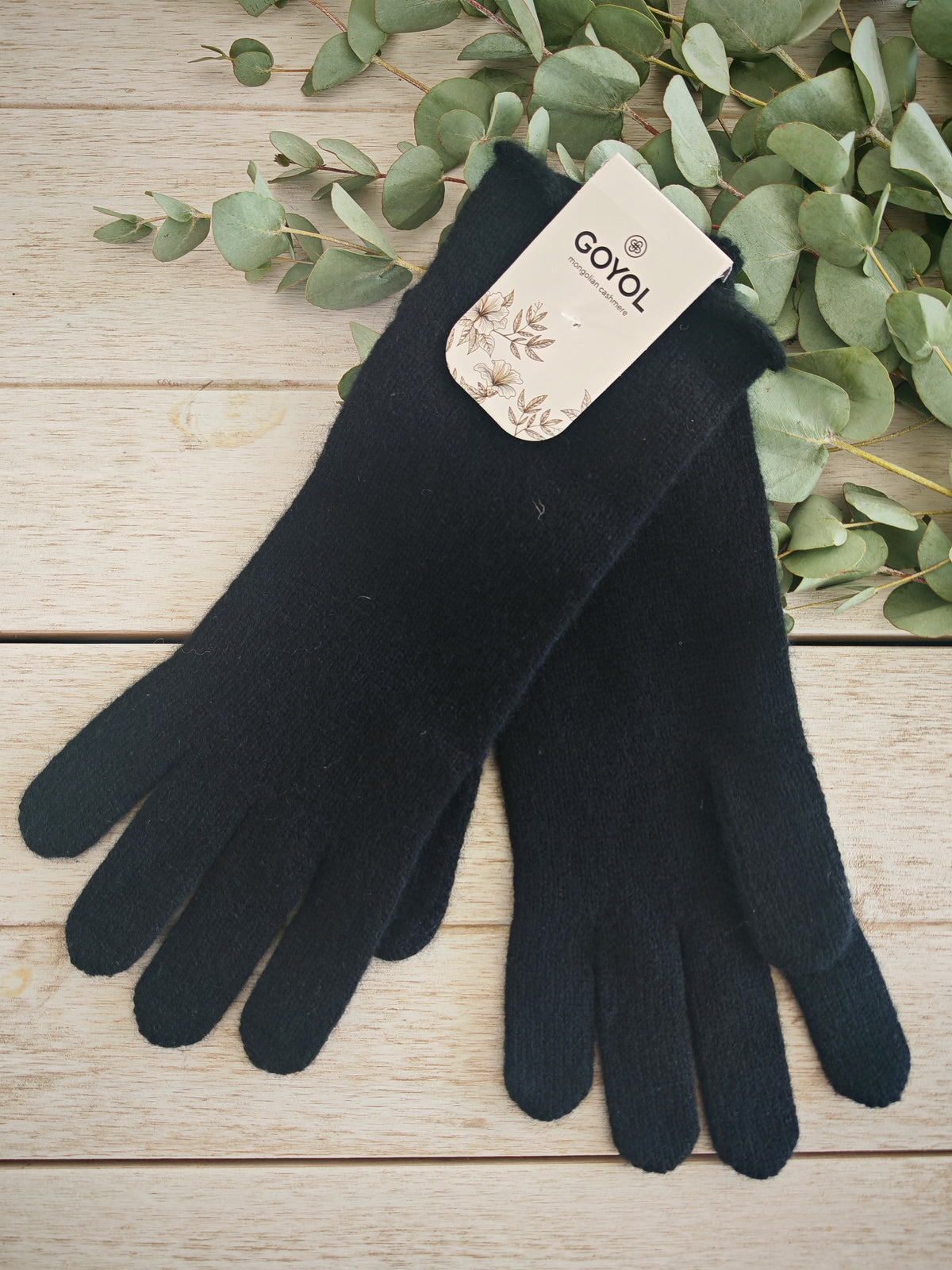 GOYOL Herren-Kaschmirhandschuhe – Dunkelschwarz