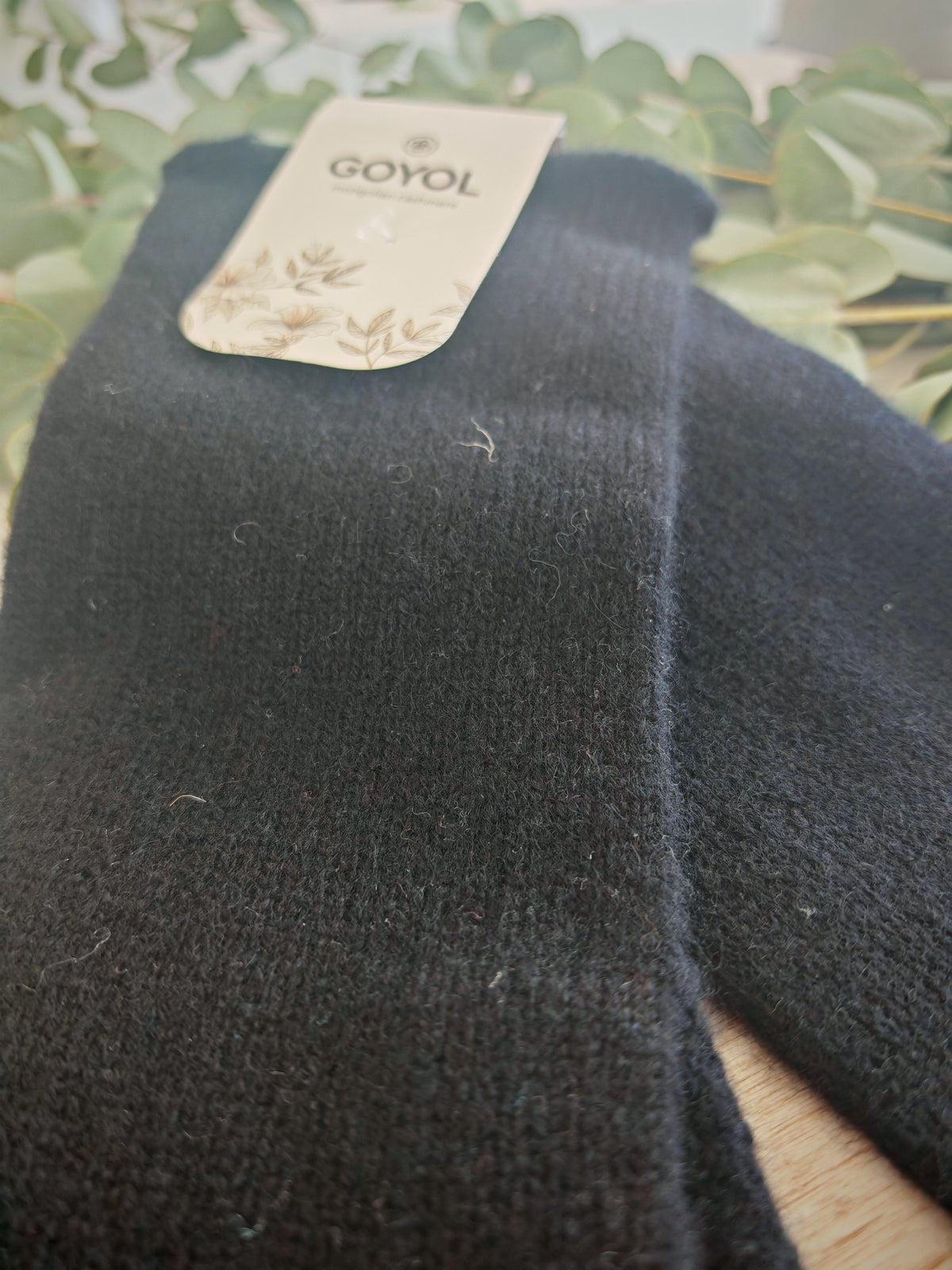 GOYOL Herren-Kaschmirhandschuhe – Dunkelschwarz