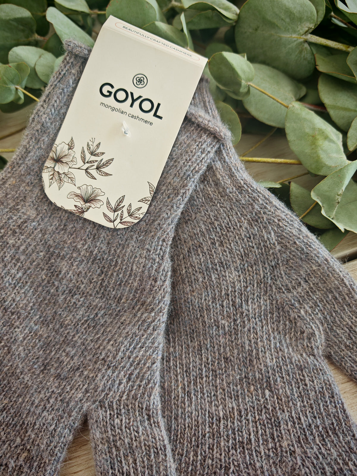 GOYOL Kaschmirhandschuhe – Grau, grosszügig geschnitten