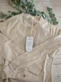 Damen-Cardigan aus reinem Kaschmir – Sandbeige