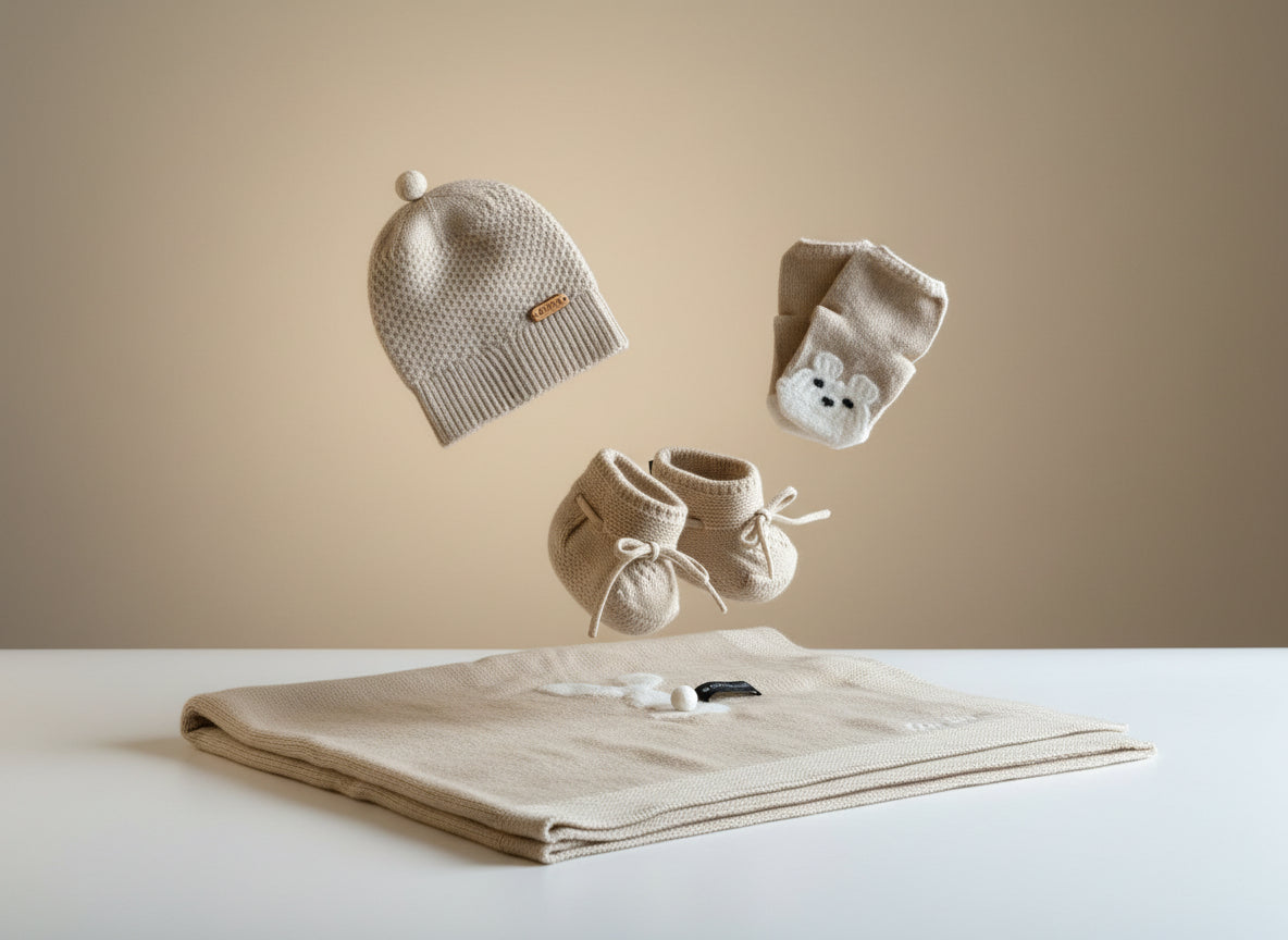 Cashmere Set für Babys (braun)